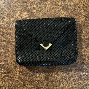 Vintage Le Regale Black Metal Mesh Evening Bag